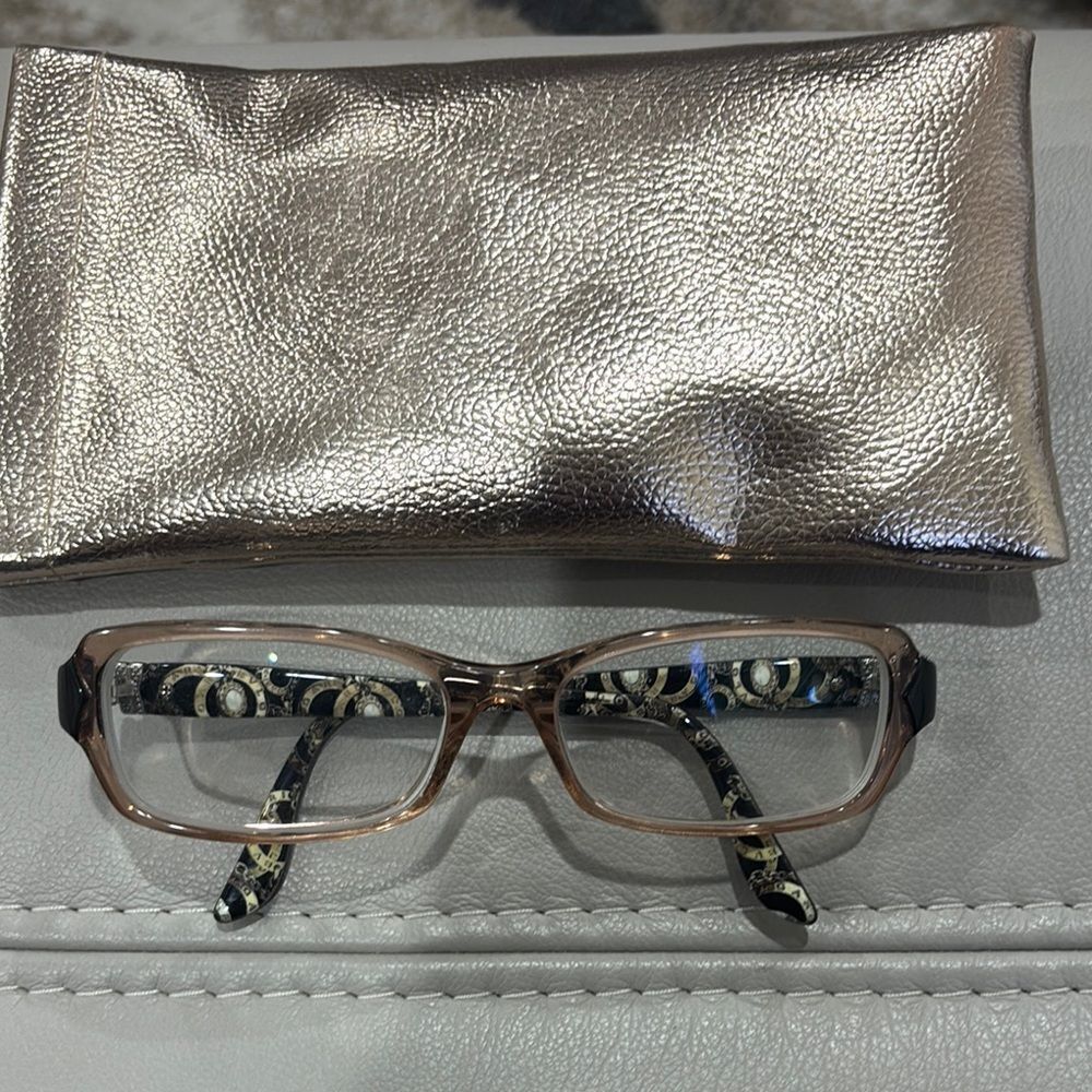 Bvlgari 4051-B glasses frames - transparent front, jeweled arms / sides